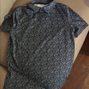 All in Motion Navy Paisley Polo Shirt